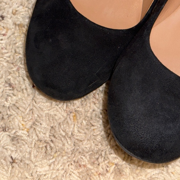 EUC Talbots Black Suede Round Closed Toe Wedge Size 8 - Picture 5 of 8